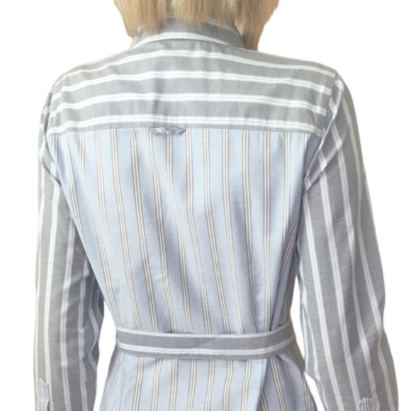 Brooks Brothers Shirt Dress Full Button Front Classic Stripe with Pockets & Belt - Picture 10 of 15